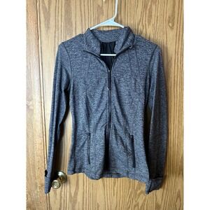 Lululemon Define Jacket Size 6 Heathered Black Grey Space Dye Full Zip Yoga